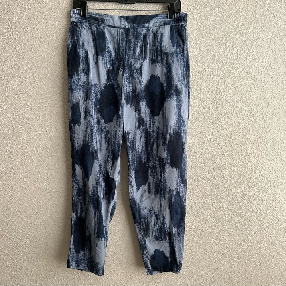 Gap Navy Print‎ casual drawstring pull-on waist ankle track pant
